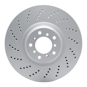 BMW M6 Brake Rotor (1) - Left Front - R1 Concepts - GeoSPEC Coated - Drilled - `06-`10